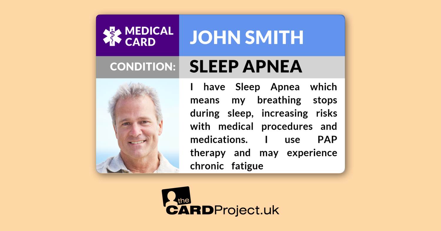 Sleep Apnea Photo ID Card (FRONT)